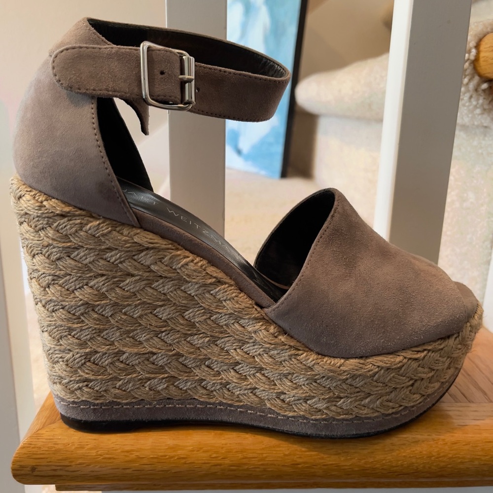 Stuart Weitzman | Taupe - Soho Jute - Picture 5 of 15